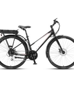 E VOKE 16" Matt Black Step through E50 Hub Drive Hybrid 700c